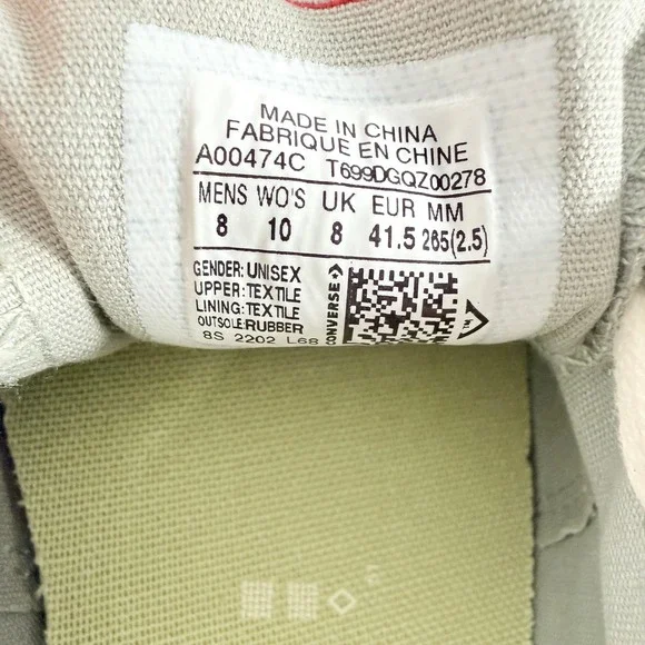 Converse Chuck Taylor All Star 70 Low Pinstripe Terracotta White Sneakers 8 10 - Picture 11 of 13